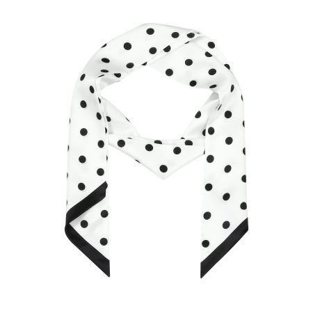женский шарф (твилли) EKONIKA PREMIUM (PM44572-white-black-26S) #1