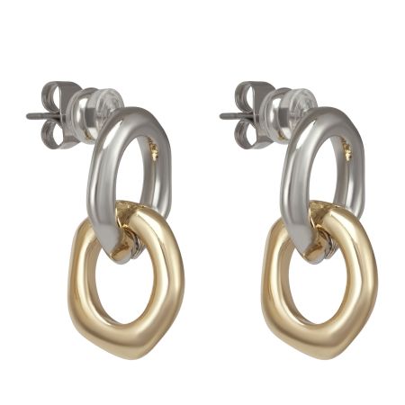 женские серьги EKONIKA (EN49435-silver-gold-25S) #1