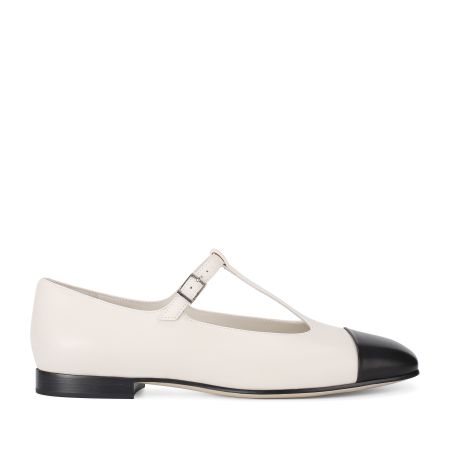 женские балетки EKONIKA PREMIUM (PM00699CN-04-white-black-24L) #1