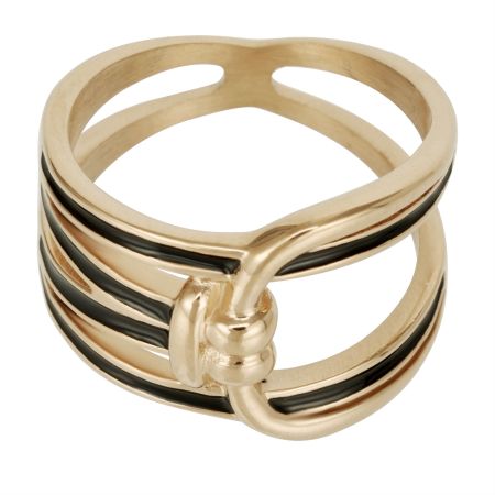женское кольцо EKONIKA PREMIUM (PM47295-gold-black-25W) #1
