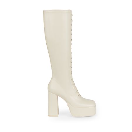 женские демисезонные сапоги на шнуровке EKONIKA × KALMANOVICH (KL01453CN-21-pearl-25W) #1