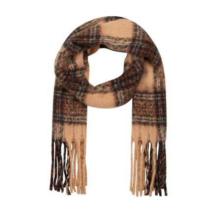 женский шарф EKONIKA (EN44226-beige-black-24W) #1