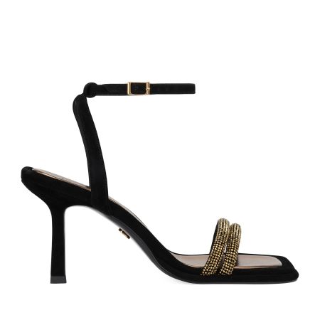 женские босоножки EKONIKA PREMIUM (PM00710CN-03-black-dk.gold-25S) #1