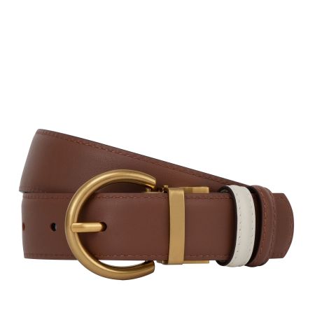 женский ремень EKONIKA PREMIUM (PM32537-off.white-brown-25S) #1