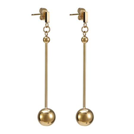 женские серьги EKONIKA PREMIUM (PM49156-gold-22L) #1