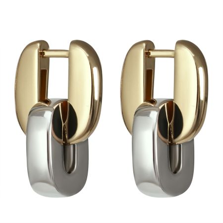 женские серьги EKONIKA (EN49437-silver-gold-25W) #1