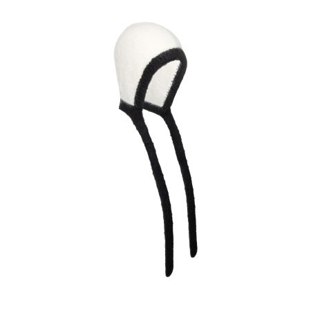 женская шапка-чепчик EKONIKA (EN45301-white-black-25W) #1