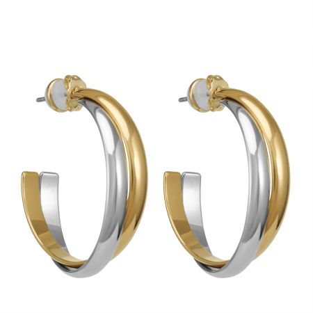 женские серьги EKONIKA (EN49376-silver-gold-25W) #1