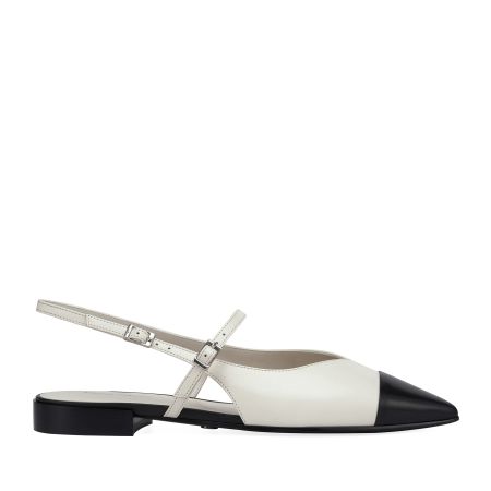 женские слингбэки EKONIKA PREMIUM (PM09052CN-04-white-black-25S) #1