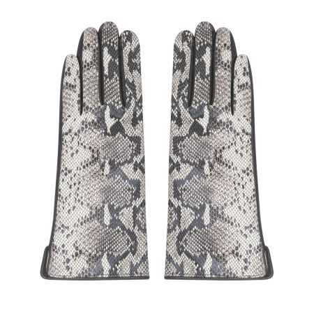 женские перчатки EKONIKA PREMIUM (PM33280-1-snake.grey-black-24W) #1