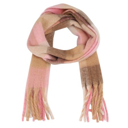 женский шарф EKONIKA (EN44741-pink-brown-22Z) #1