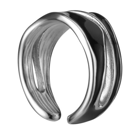 женское кольцо EKONIKA (EN47708-black-silver-24L) #1