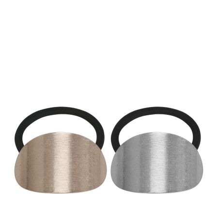женские резинки для волос (набор 2 шт.) EKONIKA (EN46728-silver-gold-25W) #1