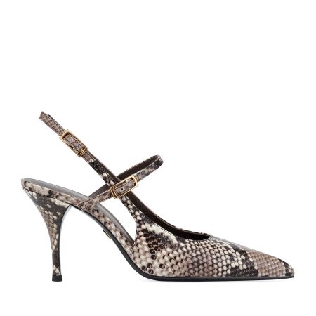 женские туфли слингбэки EKONIKA PREMIUM (PM01064CN-08-snake.brown-25S) #1