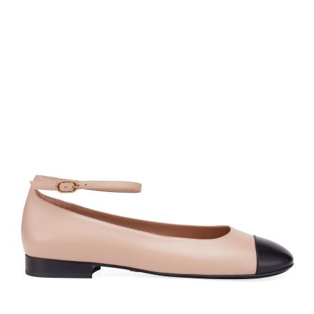женские балетки EKONIKA PREMIUM (PM00766CN-01-beige-black-25S) #1
