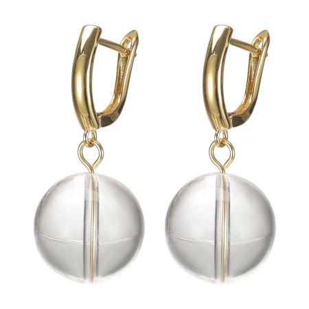 женские серьги EKONIKA (EN49910-gold-transparent-22L) #1