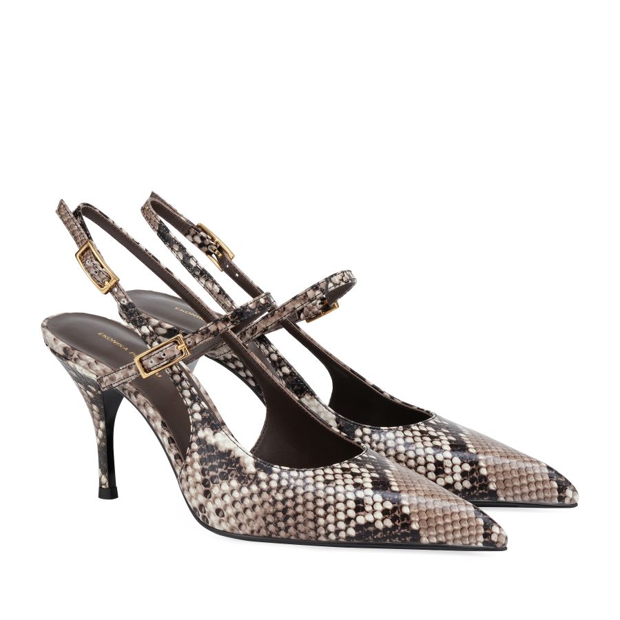 женские туфли слингбэки EKONIKA PREMIUM PM01064CN-08-snake.brown-25S, фото 2