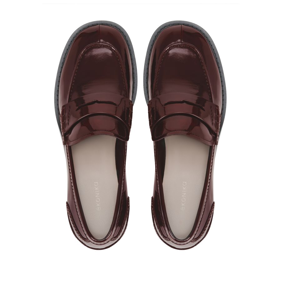женские демисезонные лоферы EKONIKA EN01349CN-02-cherry-25W, фото 3