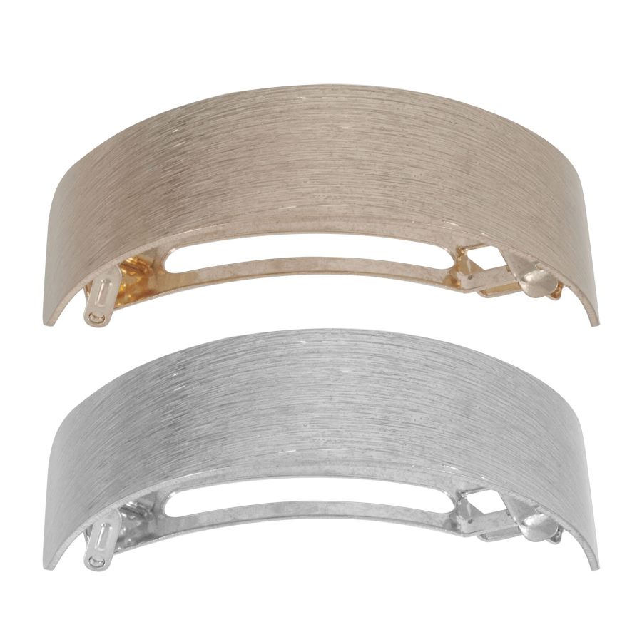 женские заколки для волос (набор 2 шт.) EKONIKA EN46709-matt.silver-gold-25W, фото 1