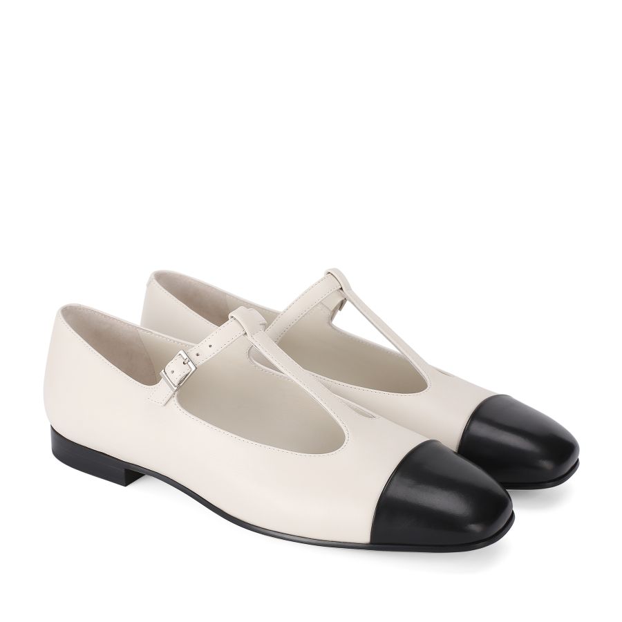 женские балетки EKONIKA PREMIUM PM00699CN-04-white-black-24L, фото 2