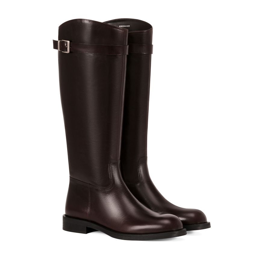 женские демисезонные жокейские сапоги EKONIKA EN01361CN-22-chocolate-25W, фото 2