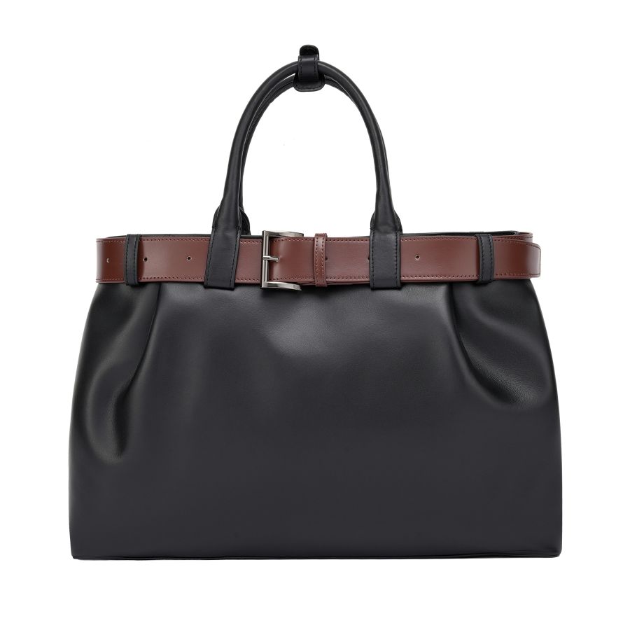 женский шоппер и ремень (комплект) EKONIKA EN39474-black-browny-24W, фото 1