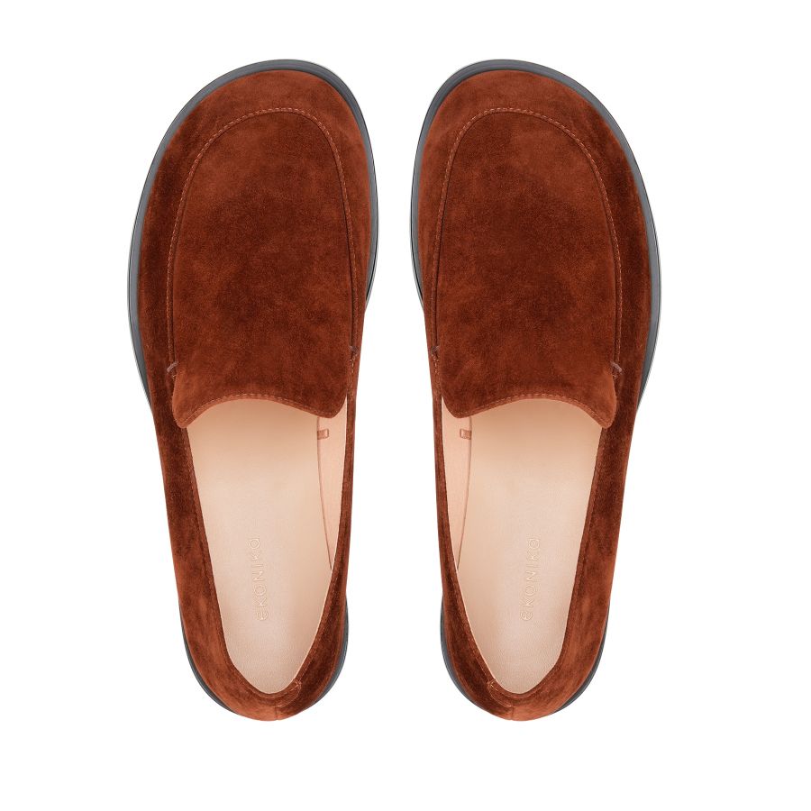 женские демисезонные лоферы EKONIKA EN01015CN-02-walnut-25W, фото 3