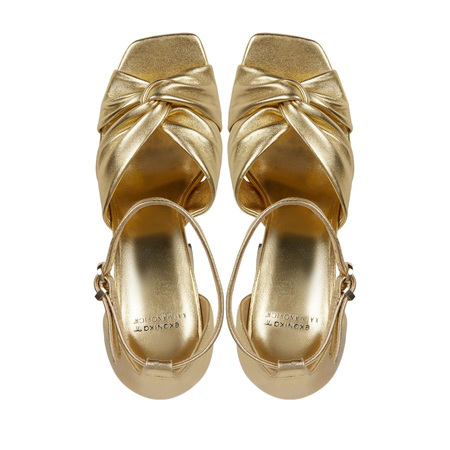 женские босоножки EKONIKA × KALMANOVICH KL01456CN-01-gold-25W, фото 3