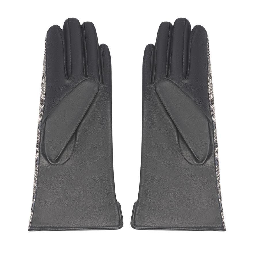 женские перчатки EKONIKA PREMIUM PM33280-1-snake.grey-black-24W, фото 2