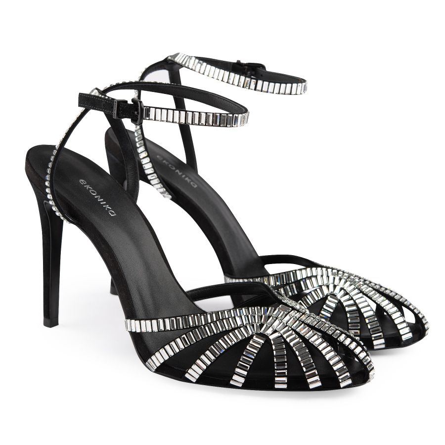 женские босоножки EKONIKA EN01202CN-01-black-silver-25S, фото 2