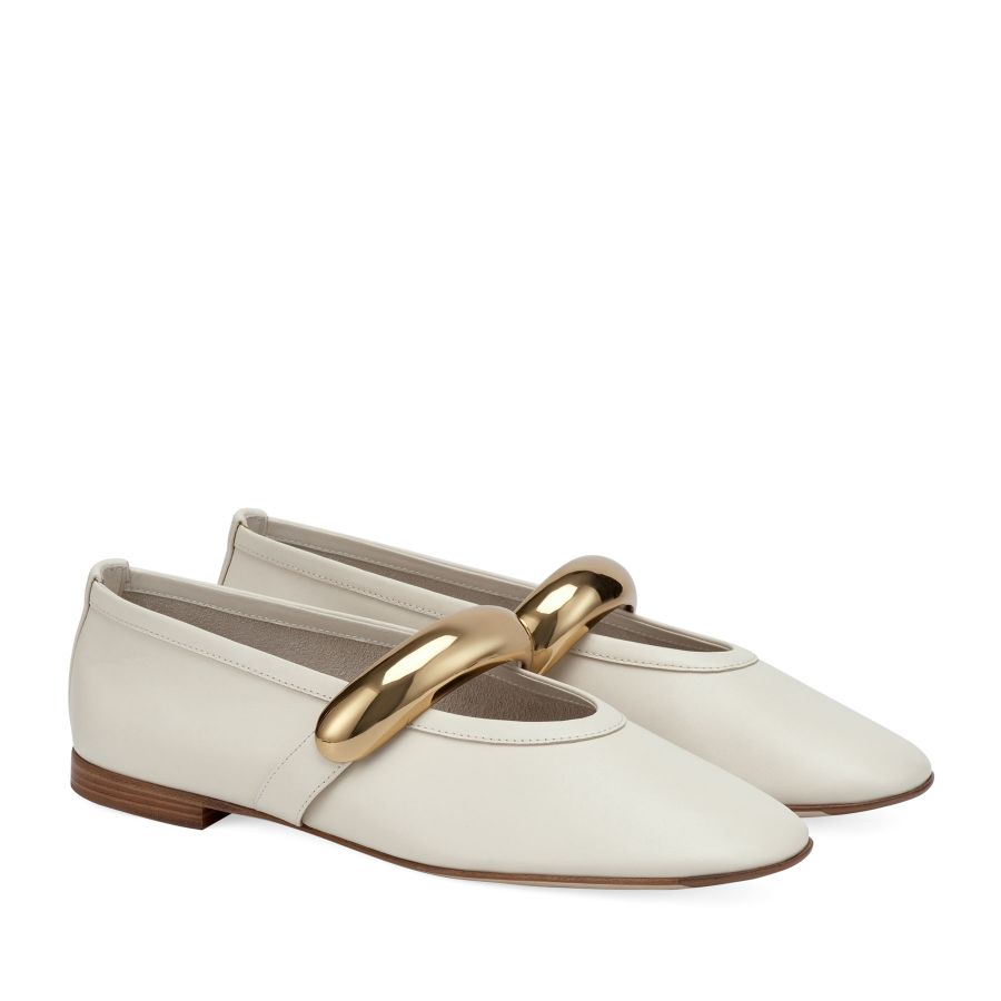женские балетки Мэри Джейн EKONIKA PREMIUM PM00814CN-06-off.white-25S, фото 2