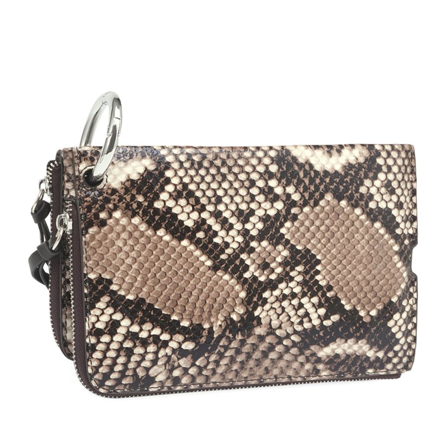 женская сумка-чехол и визитница (комплект) EKONIKA PREMIUM PM38406-snake.brown-24W, фото 3