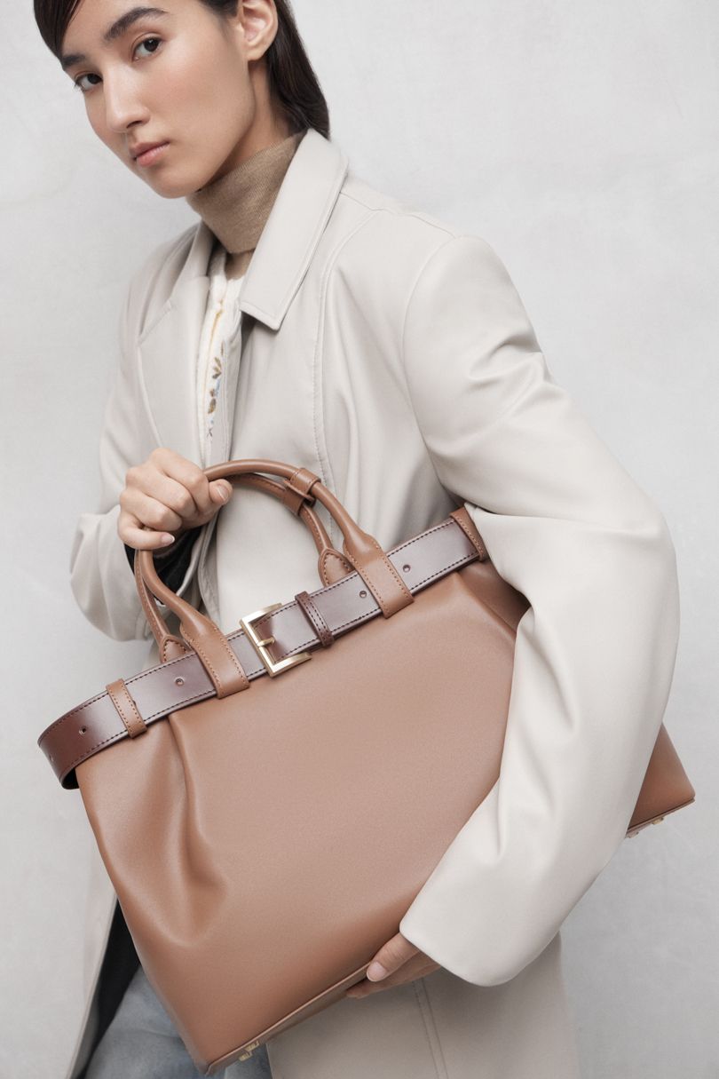женский шоппер и ремень (комплект) EKONIKA EN39474-caramel-browny-24W, фото 6