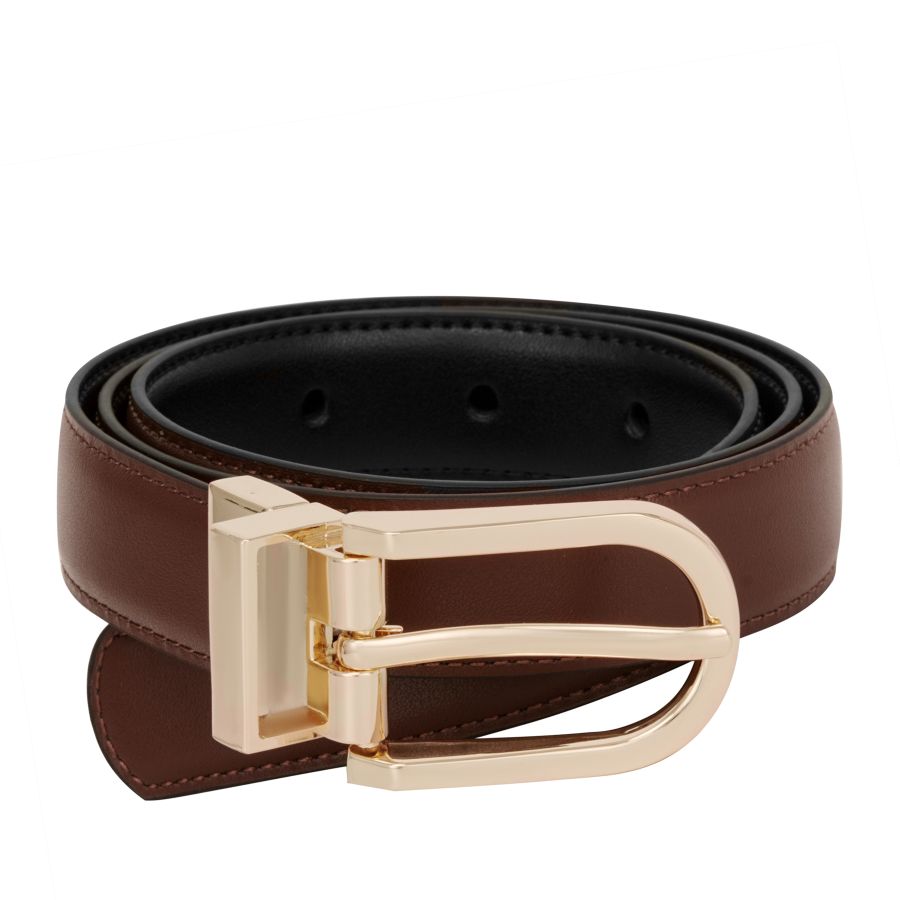 женский двусторонний ремень EKONIKA EN32885-black-walnut-25W, фото 2