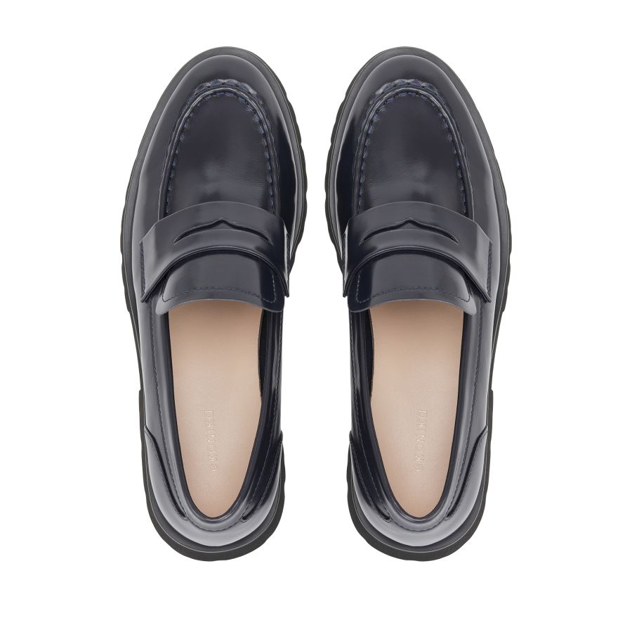 женские демисезонные лоферы EKONIKA EN00446CN-06-navy-25W, фото 3