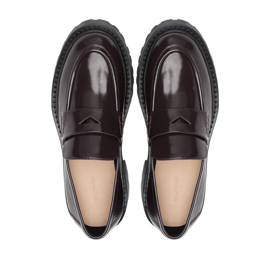 женские демисезонные лоферы EKONIKA EN00909CN-03-dk.bordo-24W, фото 3