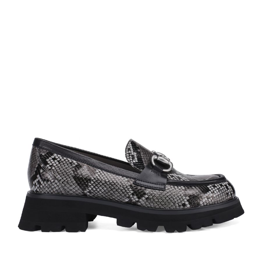 женские демисезонные лоферы EKONIKA PREMIUM PM00083CN-04-snake.grey-24W, фото 1