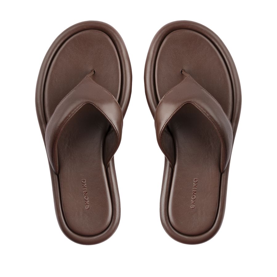 женские летние вьетнамки EKONIKA EN00890TR-01-browny-24L, фото 3