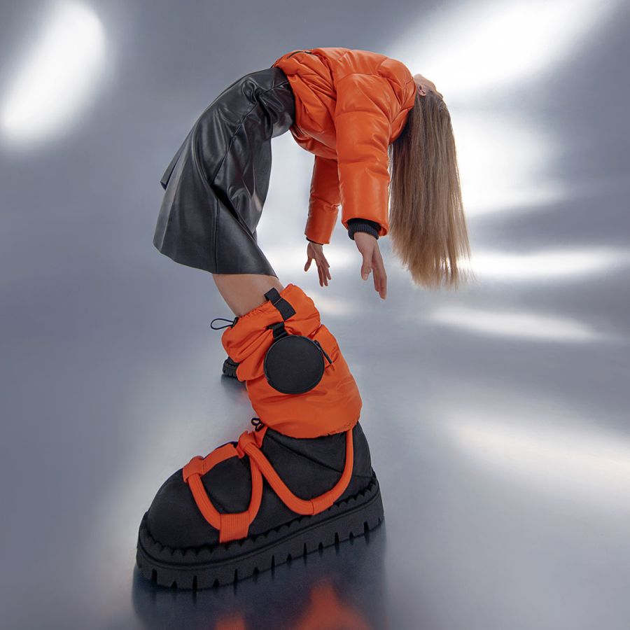 женские демисезонные дутики Яндекс Маркет x EKONIKA YN00151CN-22-black-orange-22Z, фото 15