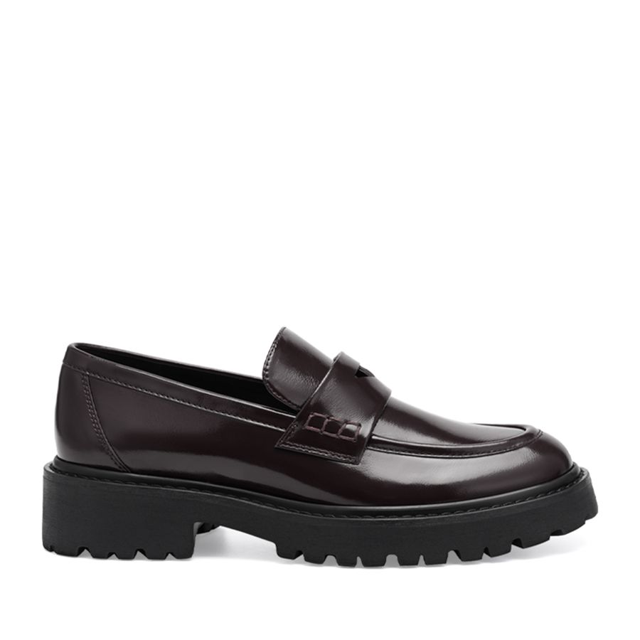 женские демисезонные лоферы EKONIKA EN00909CN-03-dk.bordo-24W, фото 1