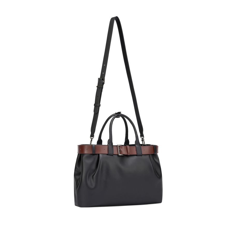 женский шоппер и ремень (комплект) EKONIKA EN39474-black-browny-24W, фото 3