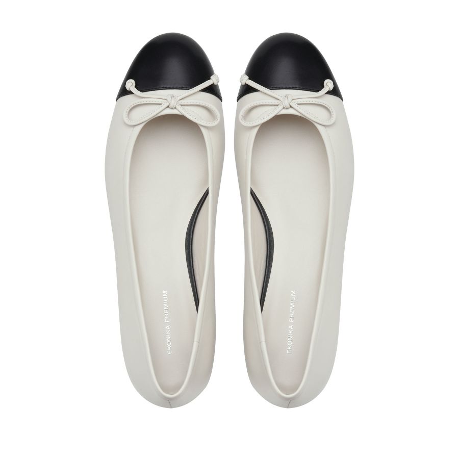 женские балетки EKONIKA PREMIUM PM00766CN-03-white-black-25S, фото 3