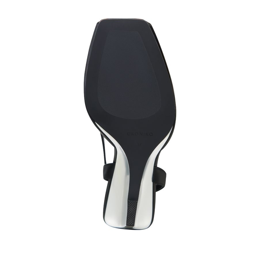 женские летние слингбэки EKONIKA EN01329CN-04-silver-black-26S, фото 4