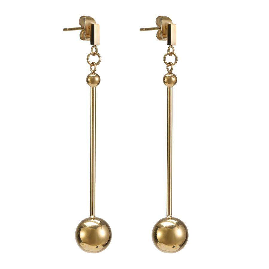 женские серьги EKONIKA PREMIUM PM49156-gold-22L, фото 1