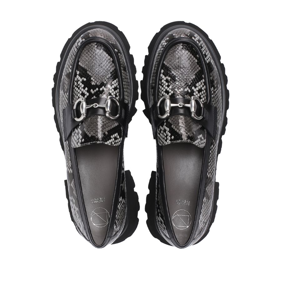 женские демисезонные лоферы EKONIKA PREMIUM PM00083CN-04-snake.grey-24W, фото 3