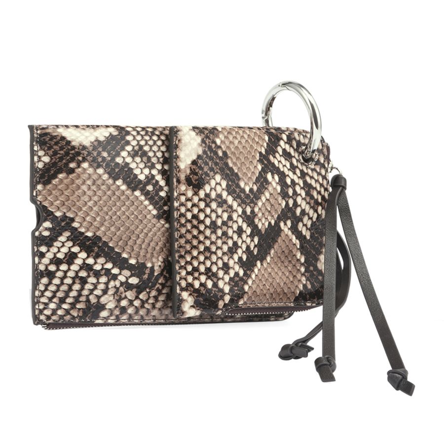 женская сумка-чехол и визитница (комплект) EKONIKA PREMIUM PM38406-snake.brown-24W, фото 2