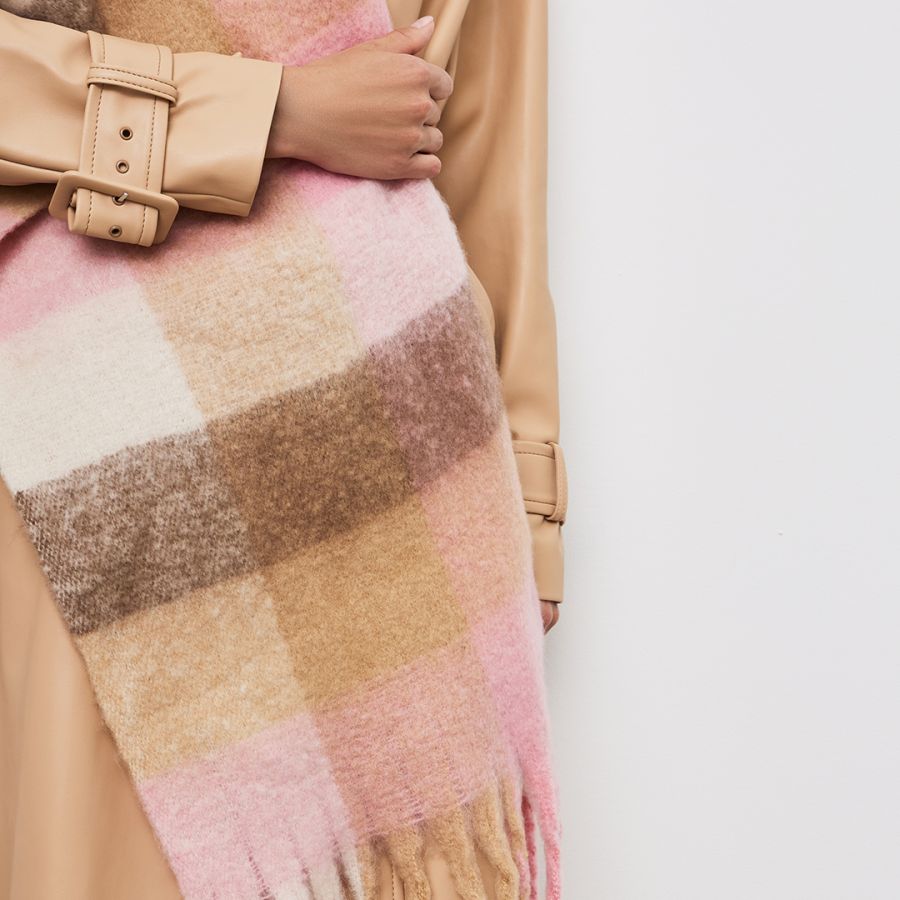 женский шарф EKONIKA EN44741-pink-brown-22Z, фото 3