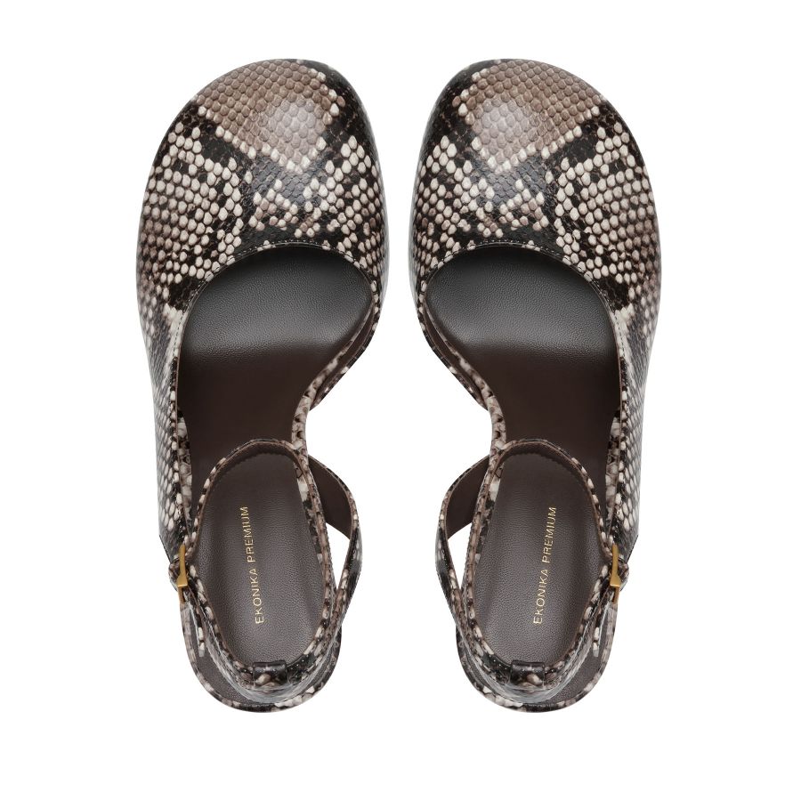 женские туфли слингбэки EKONIKA PREMIUM PM00869CN-01-snake.brown-25S, фото 3