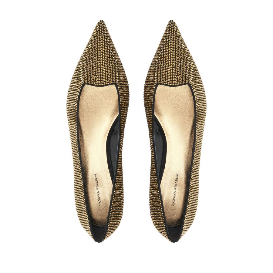 женские балетки EKONIKA PREMIUM PM01083CN-01-dk.gold-black-25S, фото 3
