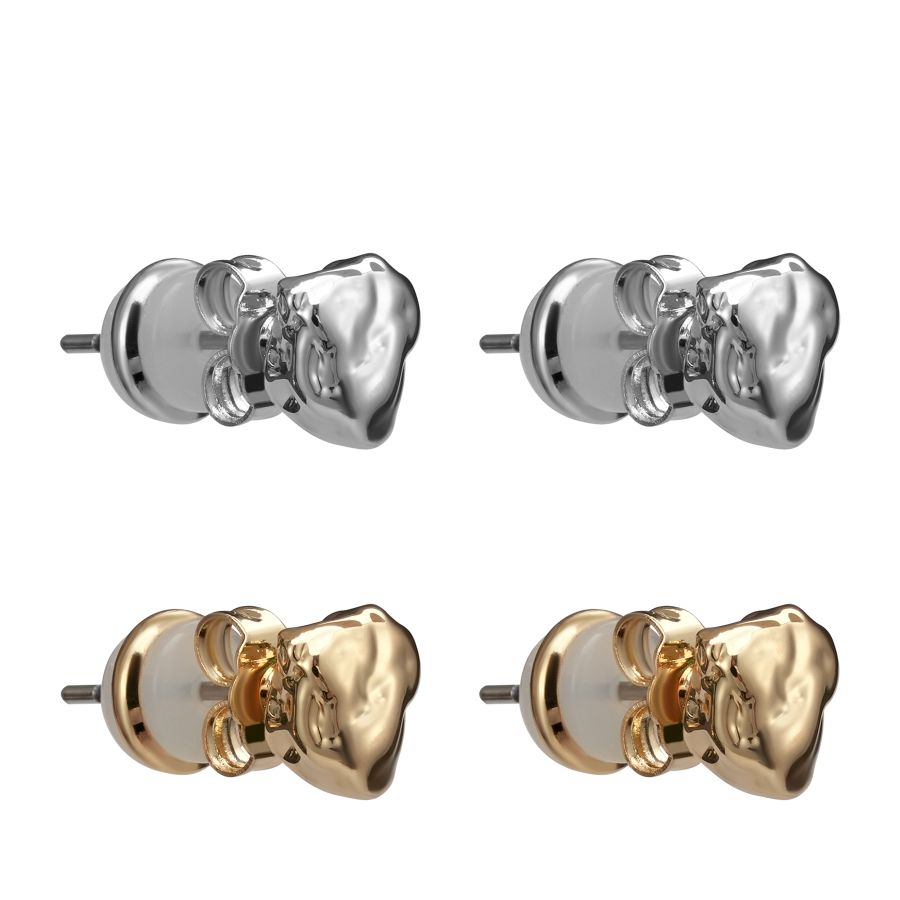 женские серьги (набор 2 пары) EKONIKA EN49606-silver-gold-24W, фото 1